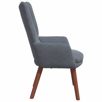 Sedia rilassante Grigio scuro 63 x 67 x 94 cm Velluto