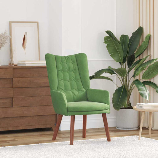 Sedia rilassante Verde chiaro 63 x 67 x 94 cm Velluto