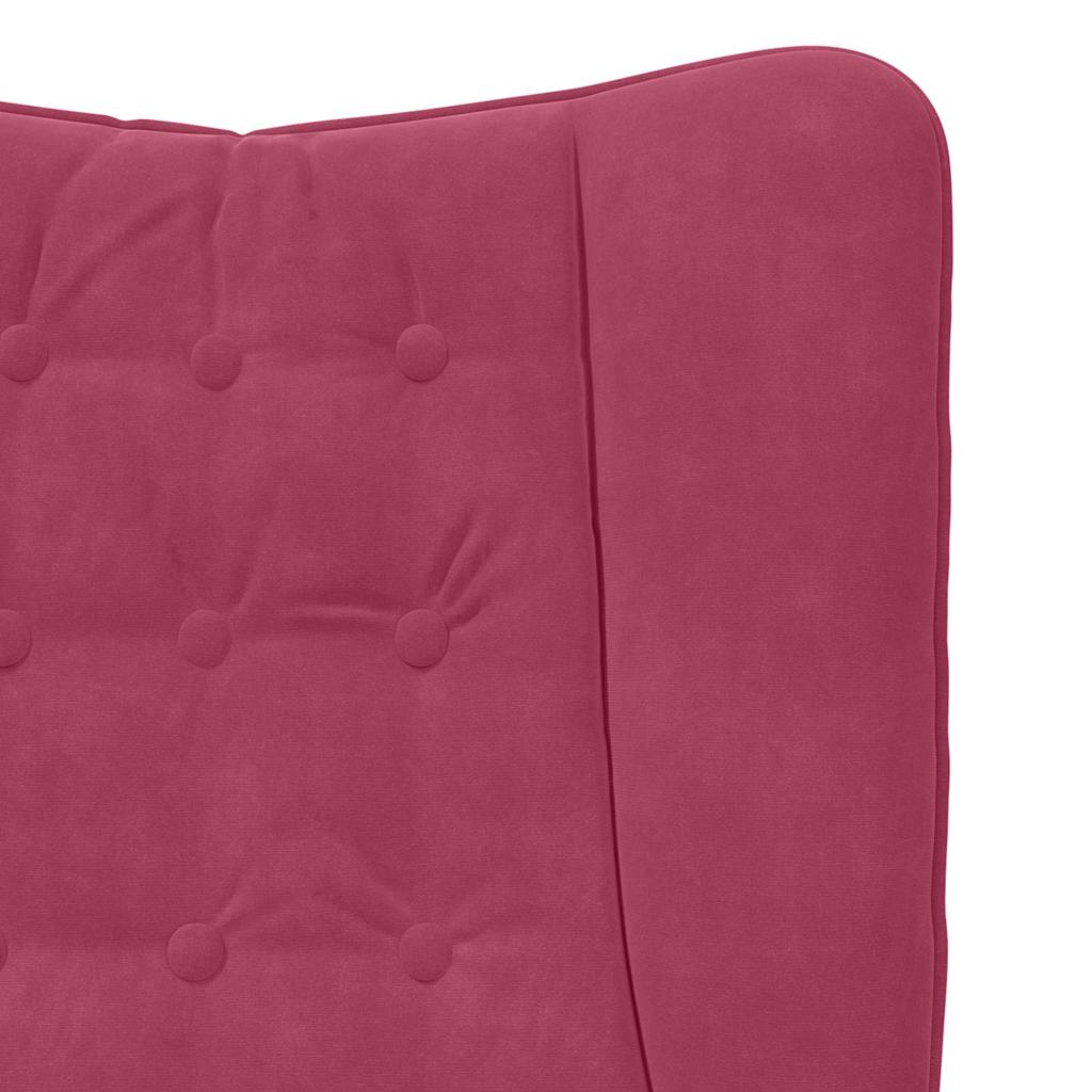 Sedia rilassante Rosso vino 63 x 67 x 94 cm Velluto