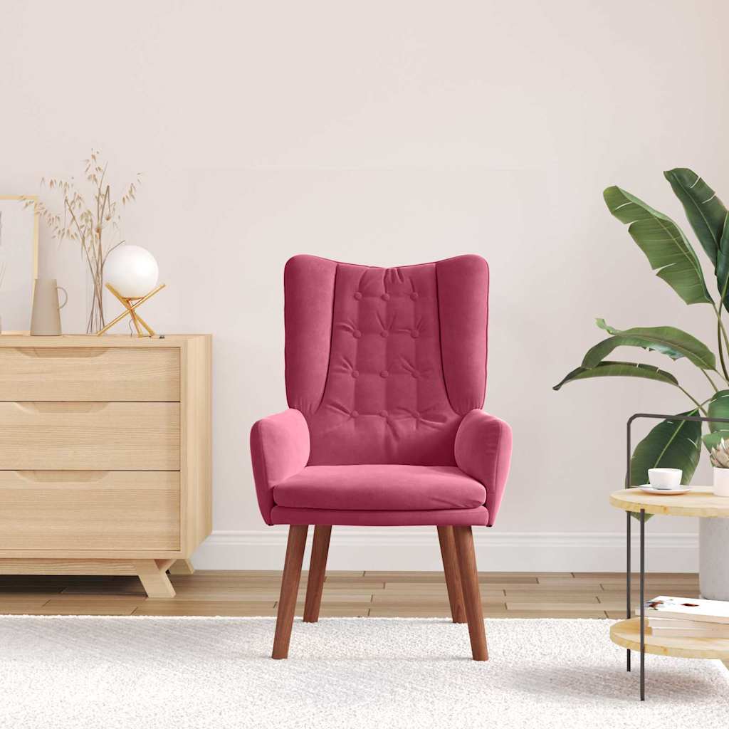 Sedia rilassante Rosso vino 63 x 67 x 94 cm Velluto