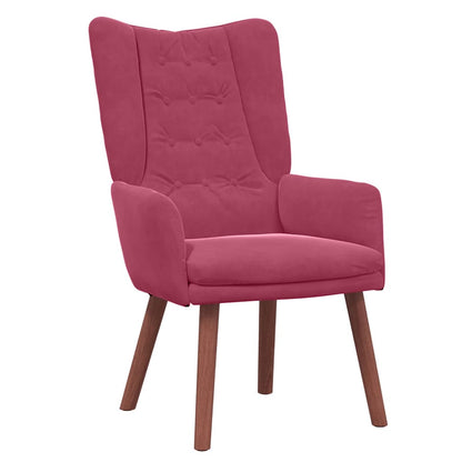 Sedia rilassante Rosso vino 63 x 67 x 94 cm Velluto