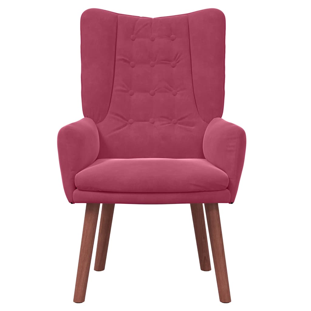 Sedia rilassante Rosso vino 63 x 67 x 94 cm Velluto