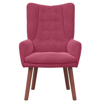 Sedia rilassante Rosso vino 63 x 67 x 94 cm Velluto