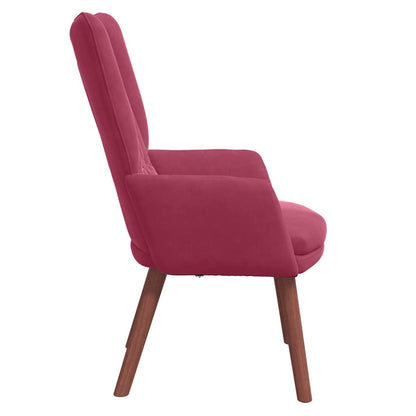 Sedia rilassante Rosso vino 63 x 67 x 94 cm Velluto