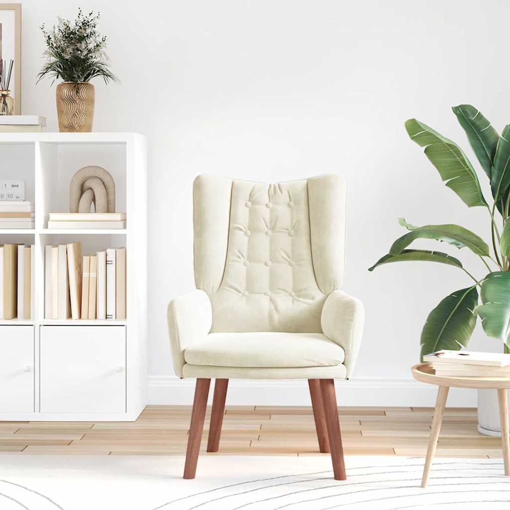 poltrona Crema 63 x 67 x 94 cm Velluto | homemem39