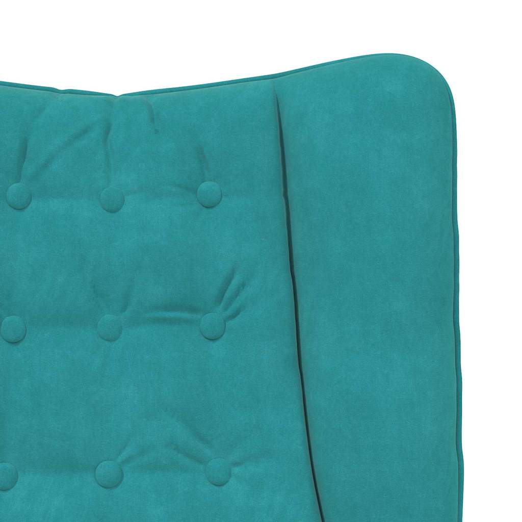 Sedia rilassante Turchese 63 x 67 x 94 cm Velluto