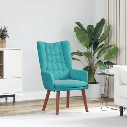 Sedia rilassante Turchese 63 x 67 x 94 cm Velluto