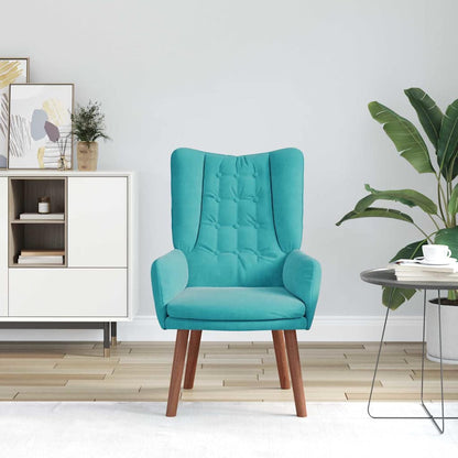 Sedia rilassante Turchese 63 x 67 x 94 cm Velluto