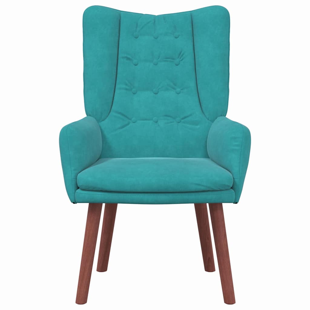 Sedia rilassante Turchese 63 x 67 x 94 cm Velluto