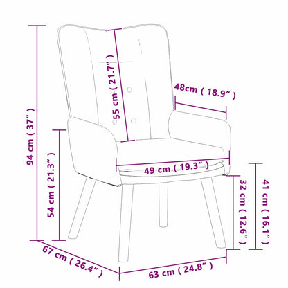 Sedia rilassante Rosso vino 63 x 67 x 94 cm Tessuto