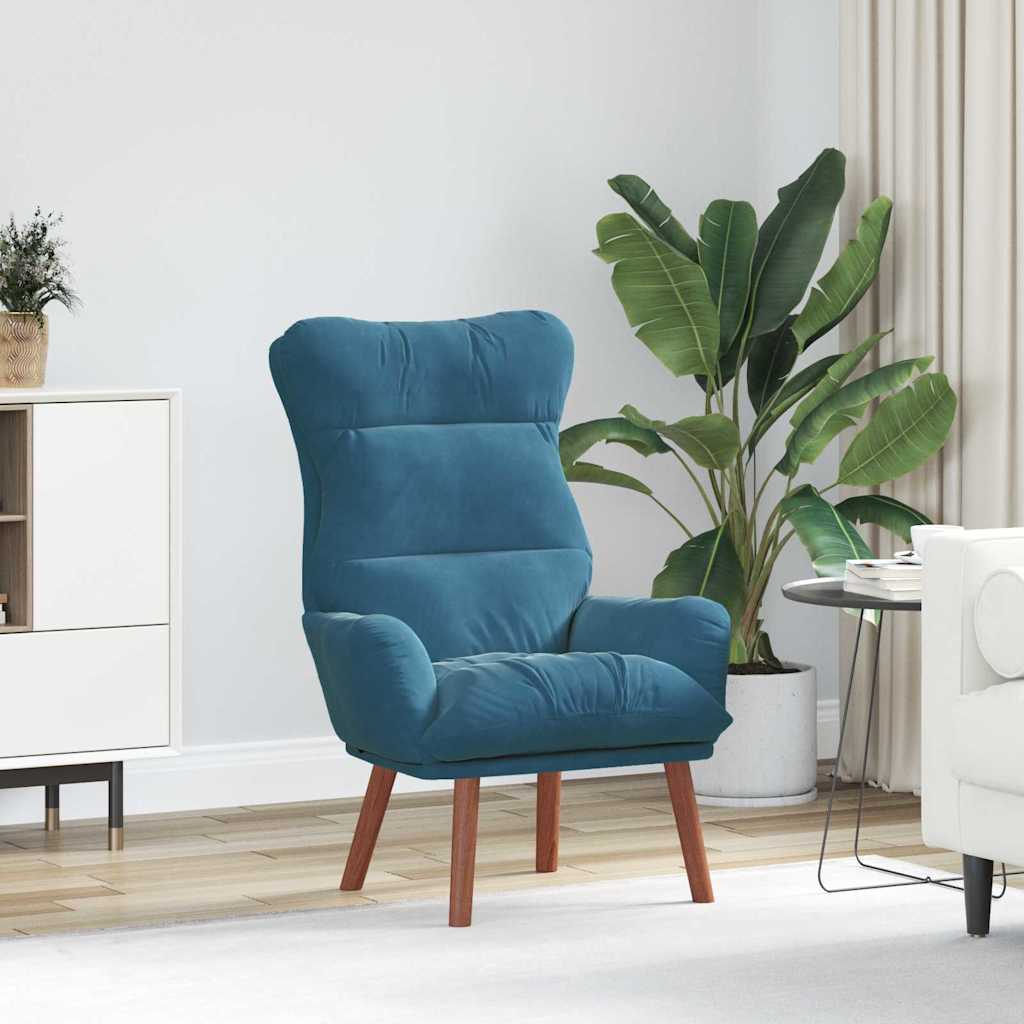 Sedia rilassante Blu 69 x 74 x 93 cm Velluto