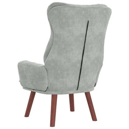 Sedia rilassante Grigio chiaro 69 x 74 x 93 cm Velluto