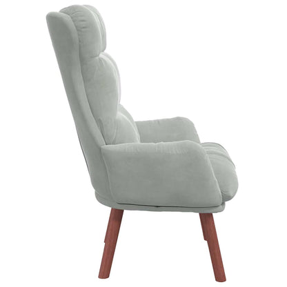 Sedia rilassante Grigio chiaro 69 x 74 x 93 cm Velluto