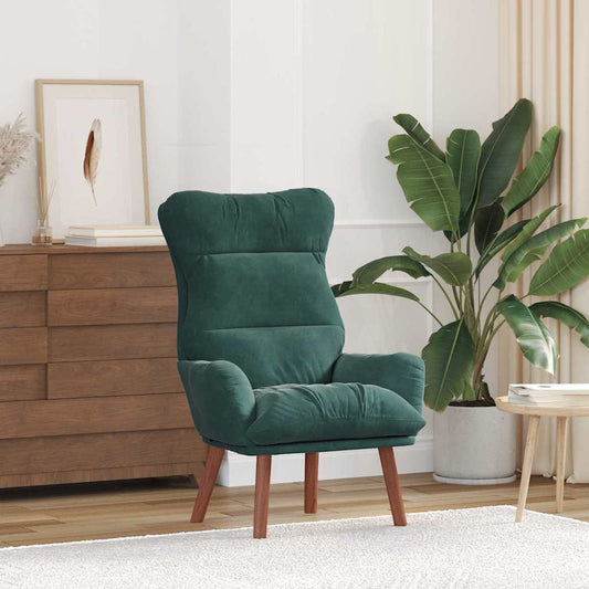 Sedia rilassante Verde scuro 69 x 74 x 93 cm Velluto