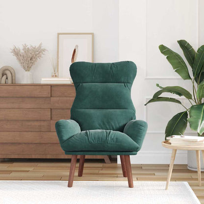 Sedia rilassante Verde scuro 69 x 74 x 93 cm Velluto