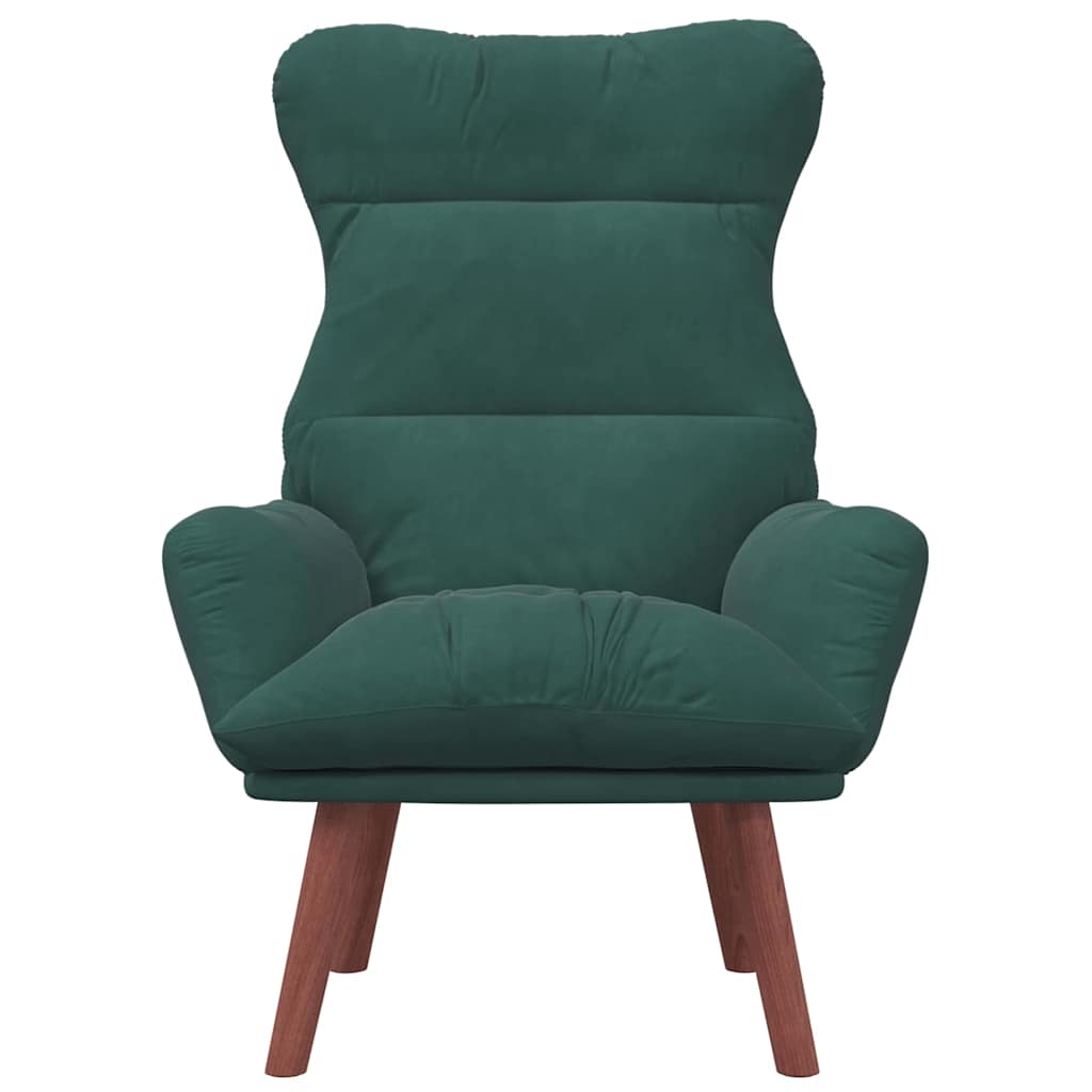 Sedia rilassante Verde scuro 69 x 74 x 93 cm Velluto