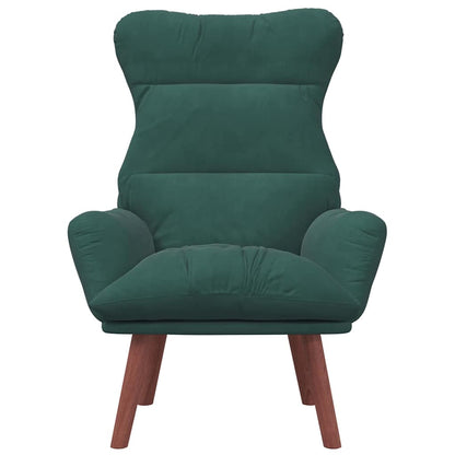Sedia rilassante Verde scuro 69 x 74 x 93 cm Velluto