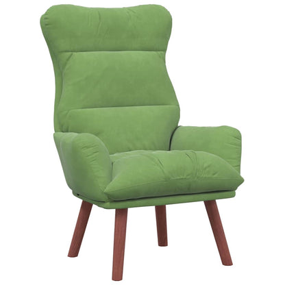 Sedia rilassante Verde chiaro 69 x 74 x 93 cm Velluto