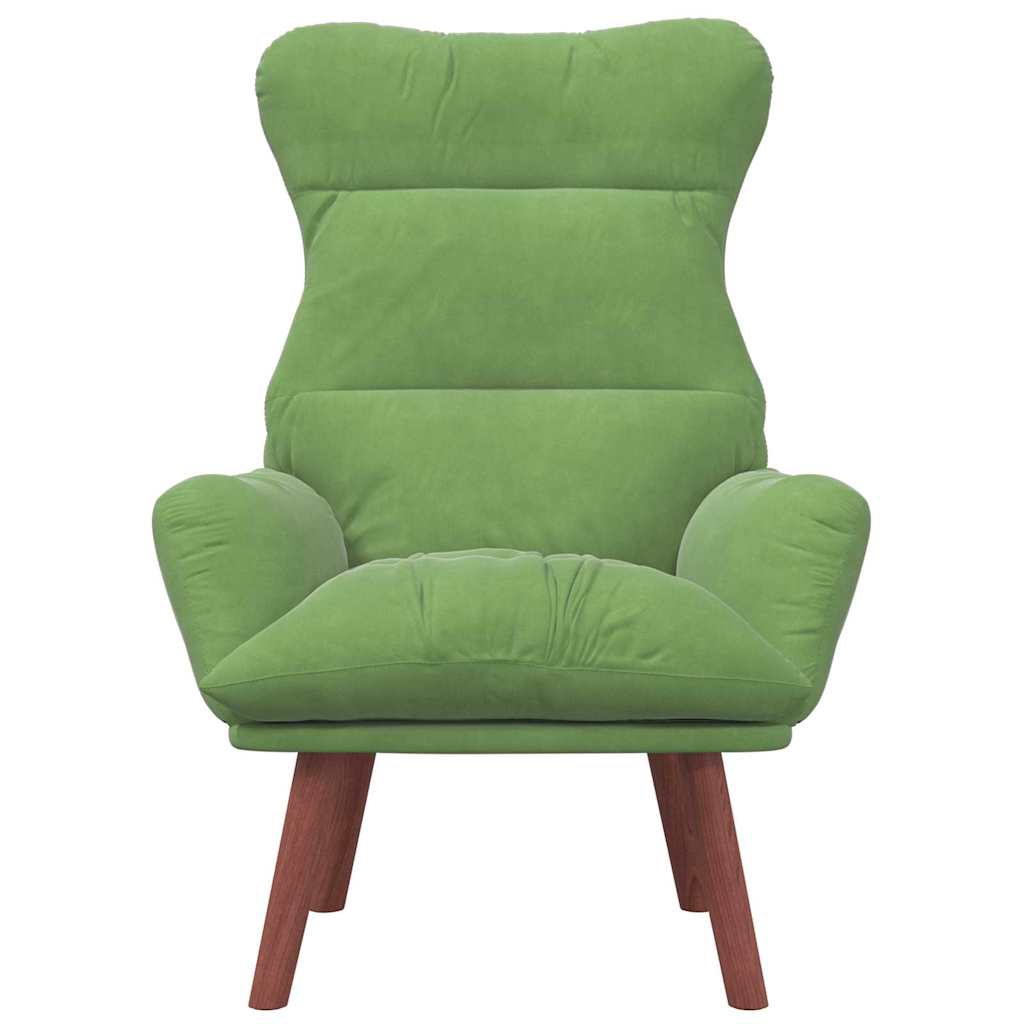 Sedia rilassante Verde chiaro 69 x 74 x 93 cm Velluto