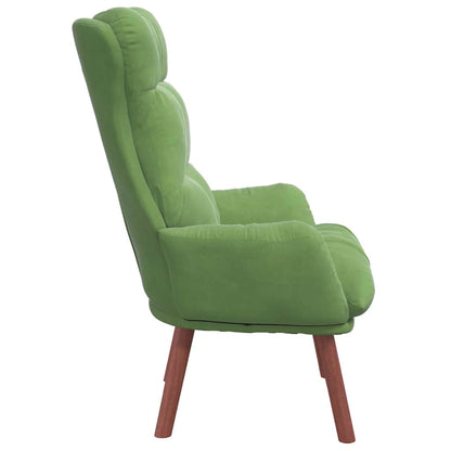 Sedia rilassante Verde chiaro 69 x 74 x 93 cm Velluto