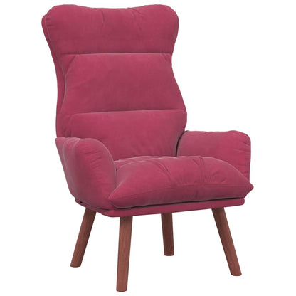 Sedia rilassante Rosso Vino 69 x 74 x 93 cm Velluto