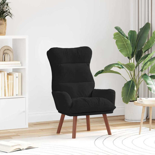 Sedia rilassante Nero 69 x 74 x 93 cm Velluto