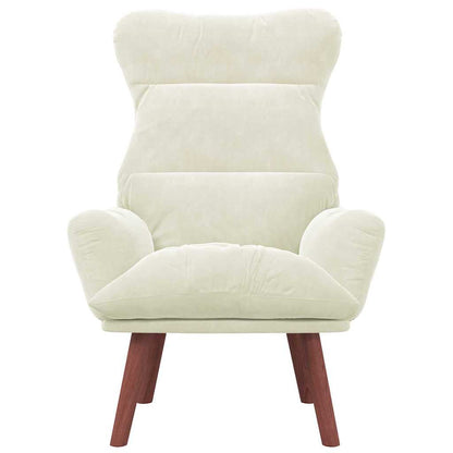 Sedia rilassante Crema 69 x 74 x 93 cm Velluto