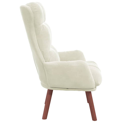 Sedia rilassante Crema 69 x 74 x 93 cm Velluto