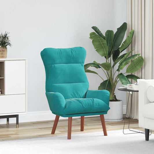 Sedia rilassante Turchese 69 x 74 x 93 cm Velluto