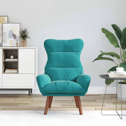 Sedia rilassante Turchese 69 x 74 x 93 cm Velluto