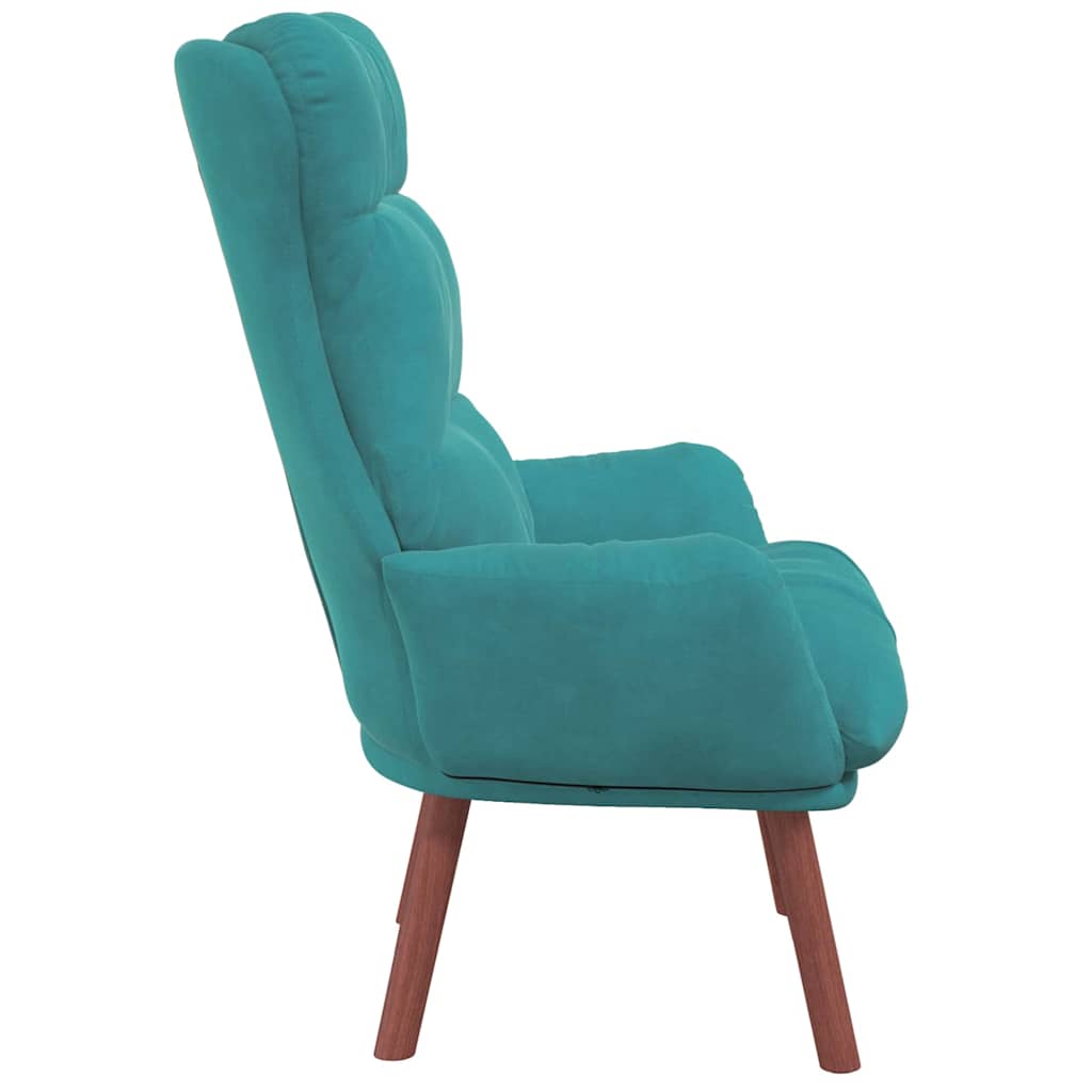 Sedia rilassante Turchese 69 x 74 x 93 cm Velluto