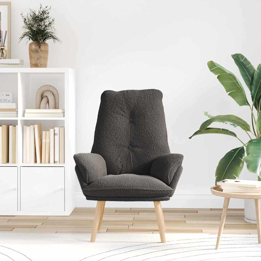 Sedia rilassante Grigio scuro 69 x 74 x 93 cm Tessuto