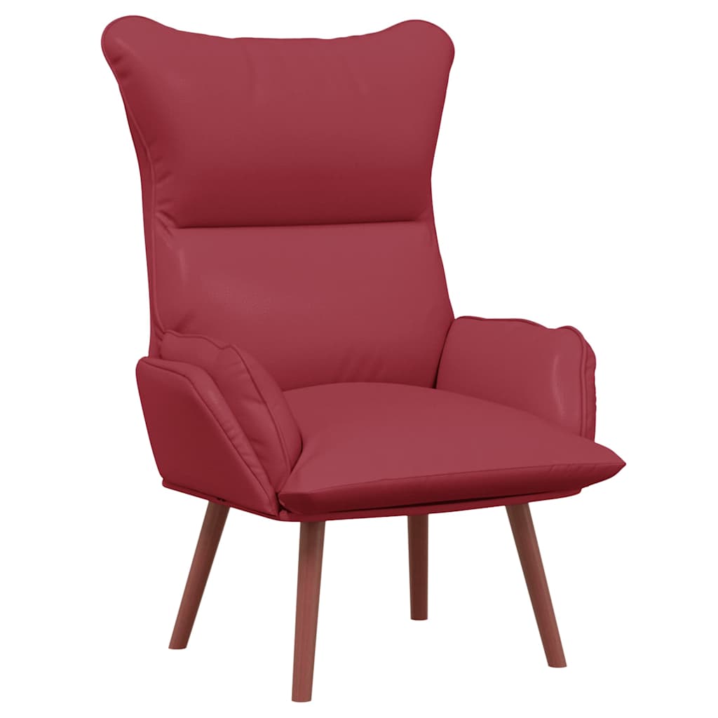 Sedia rilassante Rosso vino 69 x 74 x 93 cm Pelle sintetica