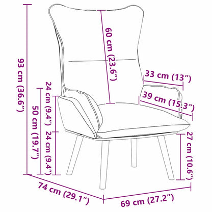 Sedia rilassante Cappuccino 69 x 74 x 93 cm Pelle sintetica
