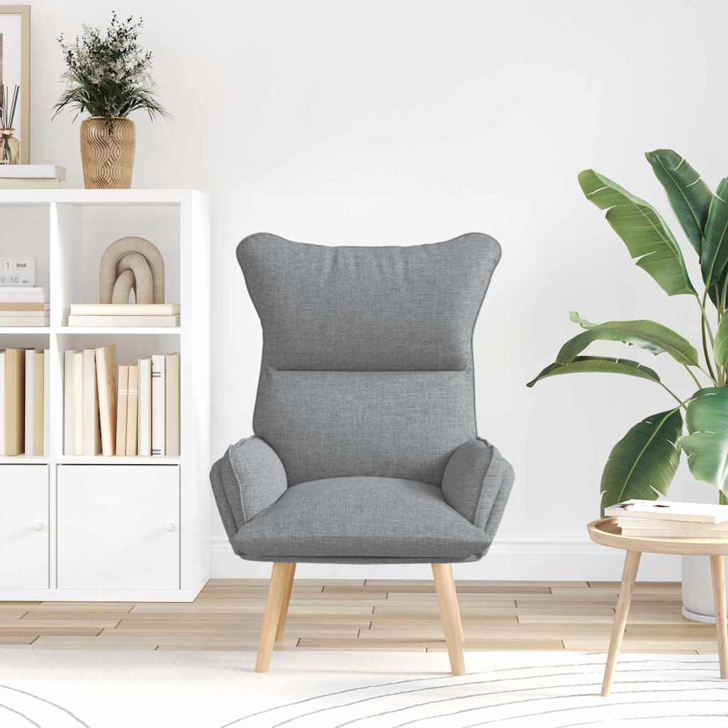 poltrona Grigio chiaro 69 x 74 x 93 cm Tessuto e compensato