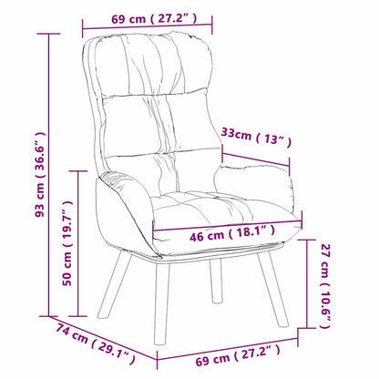 Sedia rilassante Grigio 69 x 74 x 93 cm Pelle sintetica