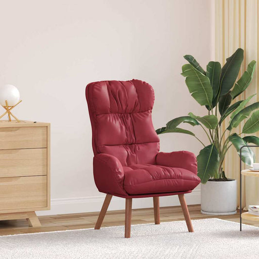 Sedia rilassante Rosso vino 69 x 74 x 93 cm Pelle sintetica