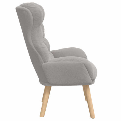 poltrona Grigio chiaro 69 x 74 x 93 cm Tessuto Sherpa
