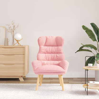 poltrona Rosa 69 x 74 x 93 cm Tessuto Sherpa