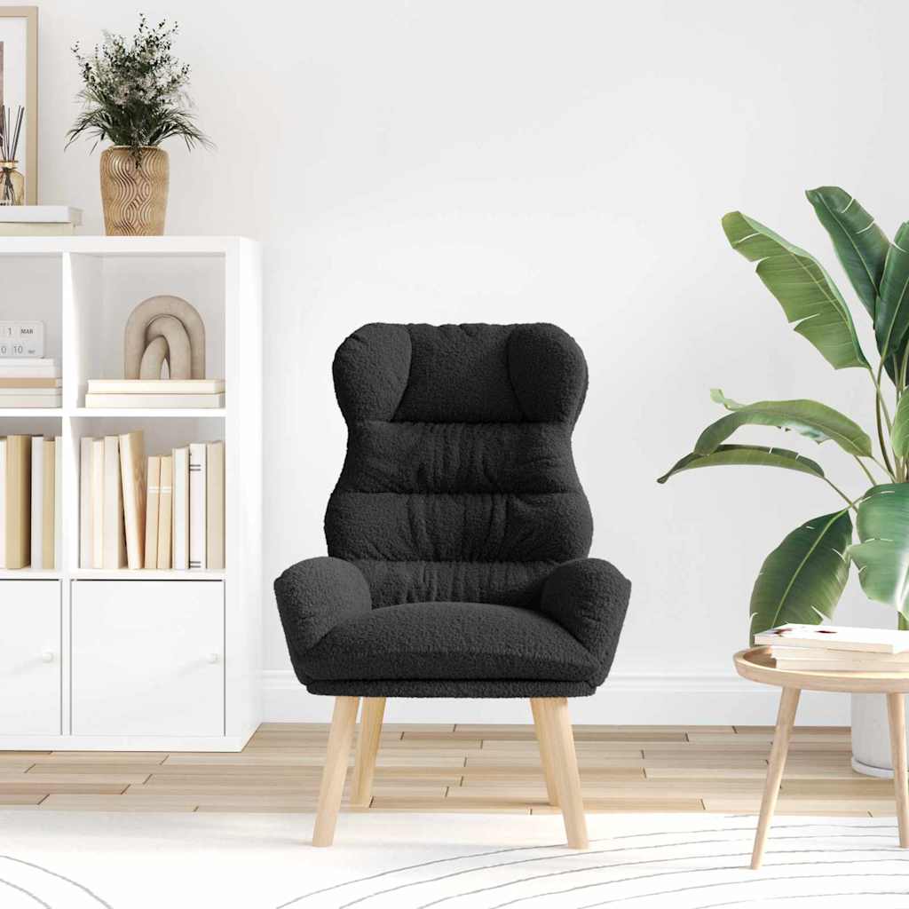 poltrona Nero 69 x 74 x 93 cm Tessuto Sherpa | homemem39