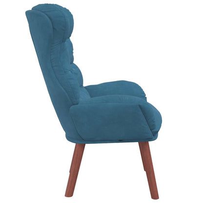 Sedia rilassante Blu 69 x 74 x 93 cm Velluto