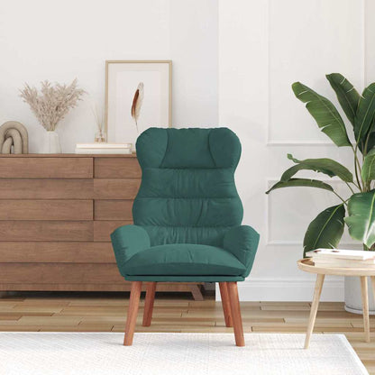 Sedia rilassante Verde scuro 69 x 74 x 93 cm Velluto