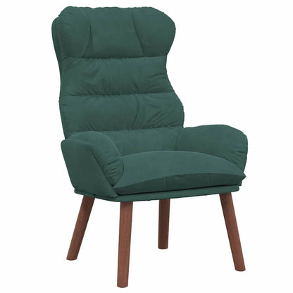 Sedia rilassante Verde scuro 69 x 74 x 93 cm Velluto