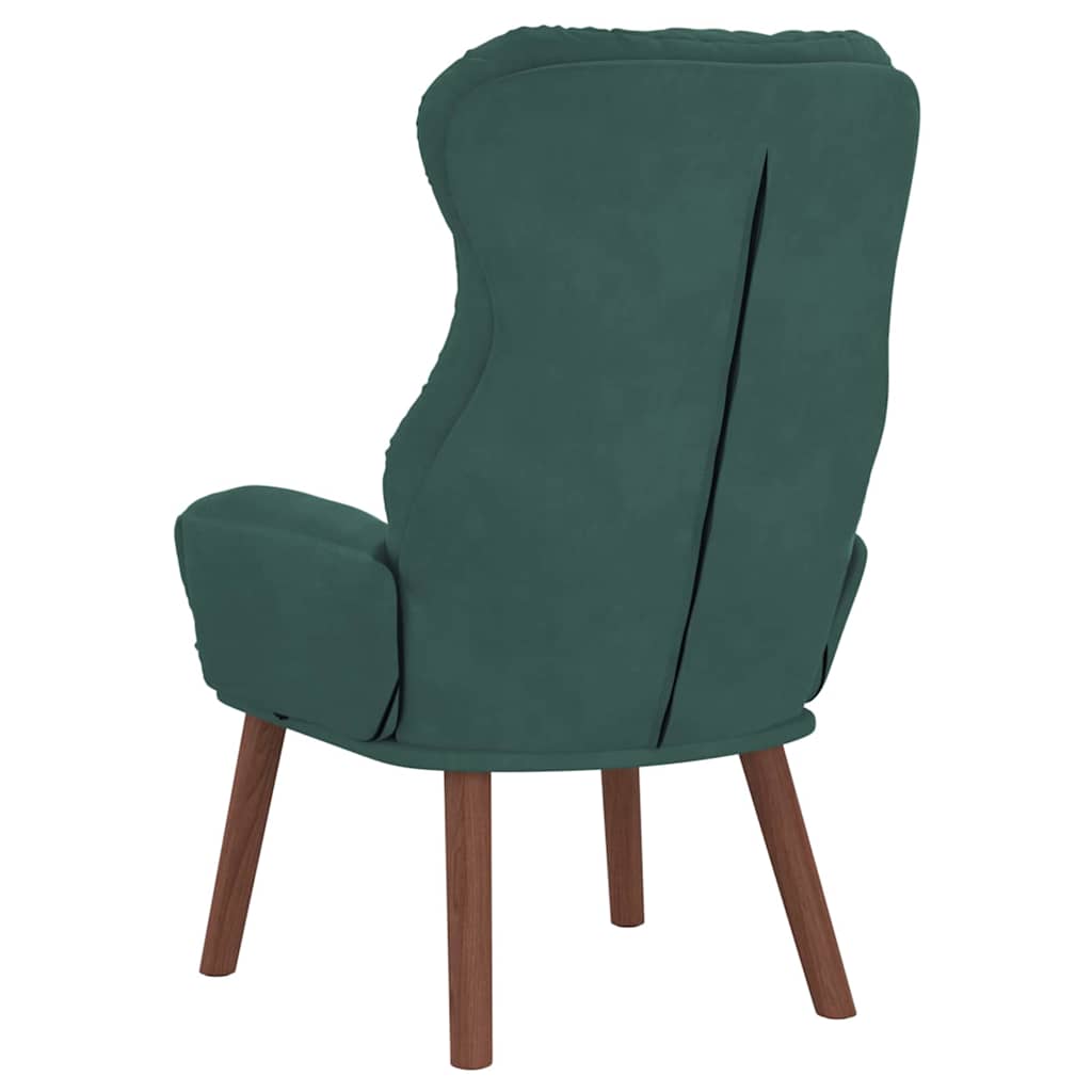 Sedia rilassante Verde scuro 69 x 74 x 93 cm Velluto