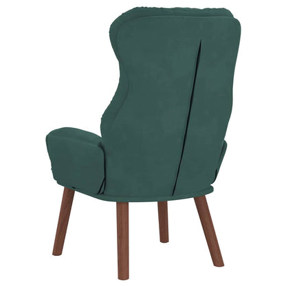 Sedia rilassante Verde scuro 69 x 74 x 93 cm Velluto