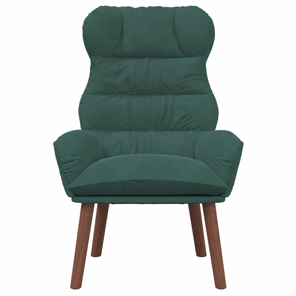 Sedia rilassante Verde scuro 69 x 74 x 93 cm Velluto