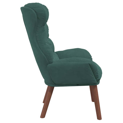 Sedia rilassante Verde scuro 69 x 74 x 93 cm Velluto
