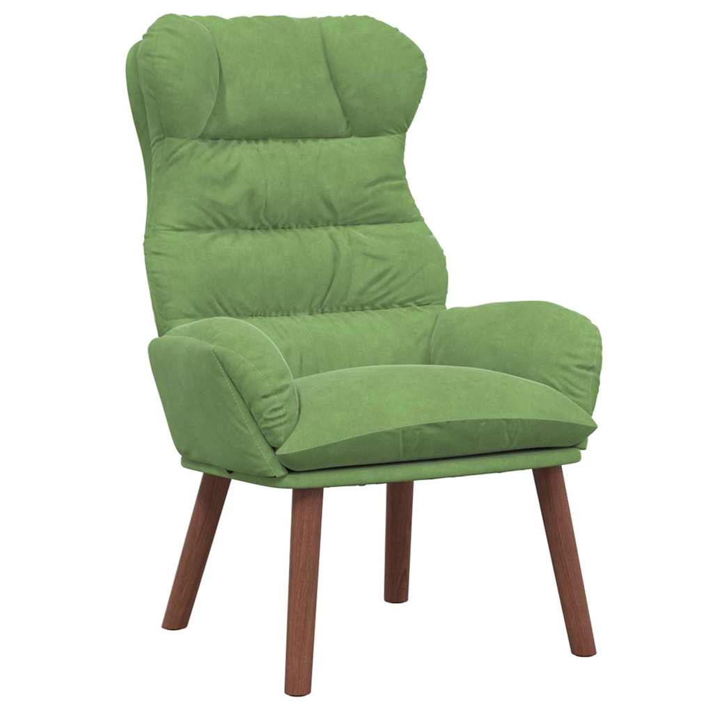 Sedia rilassante Verde chiaro 69 x 74 x 93 cm Velluto