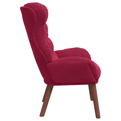 poltrona Rosso Vino 69 x 74 x 93 cm Velluto