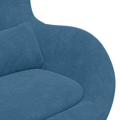 Poltrona uovo Blu 63 x 73 x 90 cm Velluto